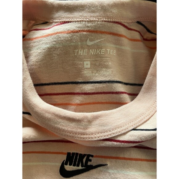 Nike Pink Striped T Shirt Medium - Picture 4 of 4